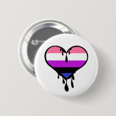 Genderfluid-Pride-Dripping Herz Button (Vorne & Hinten)