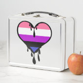 Genderfluid-Pride-Dripping Herz Metall Brotdose (Beispiel)