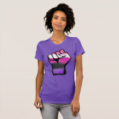 Genderfluid-Pride Fist-T - Shirt (Vorne ganz)