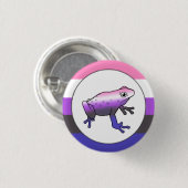 Genderfluid Pride Frog Button (Vorne & Hinten)