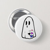 Genderfluid Pride Ghost Button (Vorne & Hinten)