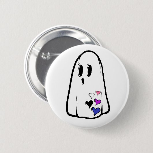 Genderfluid Pride Ghost Button (Vorne & Hinten)