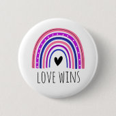 Genderfluid Pride Liebe gewinnt LGBT Rainbow Butto Button (Vorderseite)