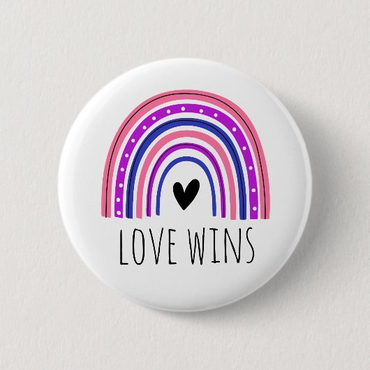 Genderfluid Pride Liebe gewinnt LGBT Rainbow Butto Button (Vorderseite)