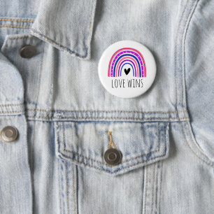 Genderfluid Pride Liebe gewinnt LGBT Rainbow Butto Button