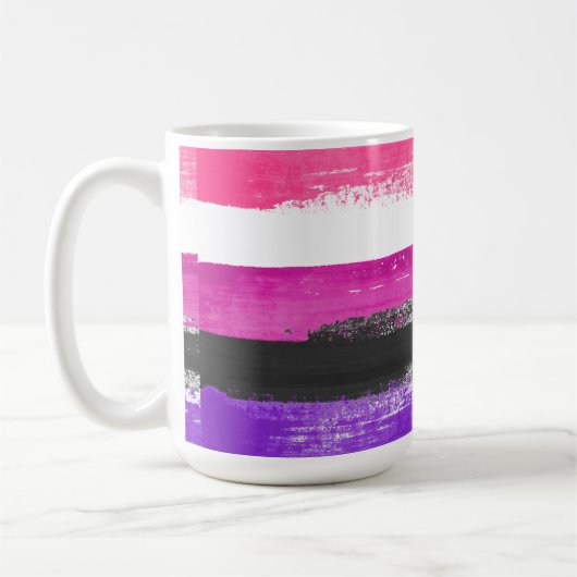 Genderfluid Pride Paint Kaffeetasse (Links)