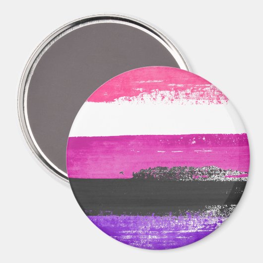 Genderfluid Pride Paint Magnet (Vorderseite/Rückseite)