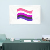 Genderfluid Pride Wavy Flag Banner (Messeveranstaltung)