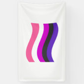 Genderfluid Pride Wavy Flag Banner (Vertikal)