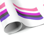 Genderfluid Pride Wavy Flag Geschenkpapier (Rolleneckpunkt)