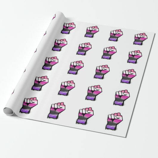 Genderfluid Protestfaust Geschenkpapier (Ungerollt)