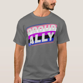 Genderfluid Proud Ally LGBT Genderfluid Flag T-Shirt