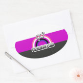 GENDERFLUID RAINBOW OVALER AUFKLEBER (Umschlag)