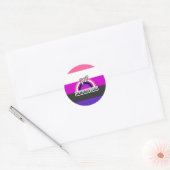 GENDERFLUID RAINBOW RUNDER AUFKLEBER (Umschlag)