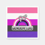 GENDERFLUID REGENBOGEN SERVIETTE (Vorderseite)