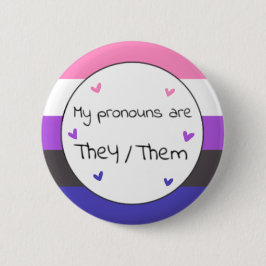 Genderfluid sie/sie Pronoun Button
