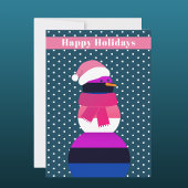 Genderfluid snowman Weihnachten Weihnachtskarte