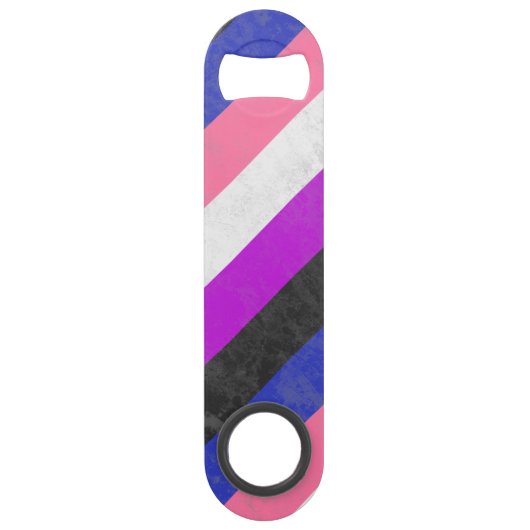 Genderfluid Speed Flaschenöffner (Vorderseite)