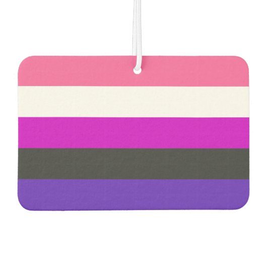Genderfluid-Stolperflagge Autolufterfrischer (Vorderseite)