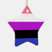Genderfluid-Stolperflagge Keramik Ornament (Rechts)
