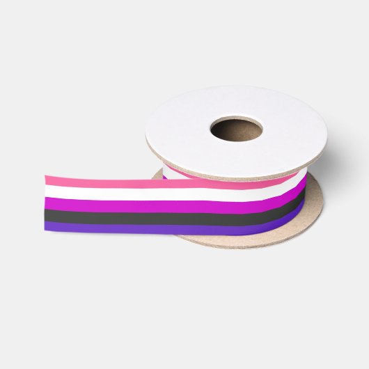 Genderfluid-Stolperflagge Satinband (Spule)