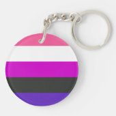 Genderfluid-Stolperflagge Schlüsselanhänger (Rückseite)
