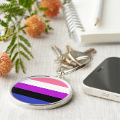 Genderfluid-Stolperflagge Schlüsselanhänger (Seite)