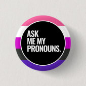 Genderfluid-Stolz Button (Vorderseite)