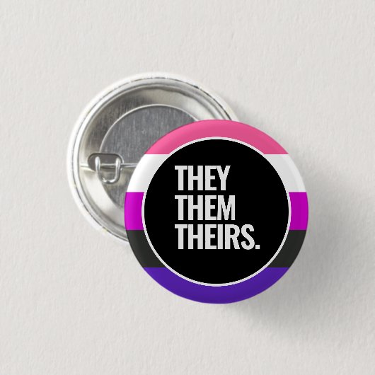 Genderfluid-Stolz Button (Vorne & Hinten)