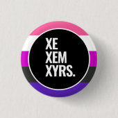 Genderfluid-Stolz Button (Vorderseite)