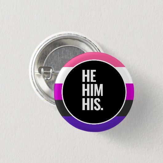 Genderfluid-Stolz Button (Vorne & Hinten)