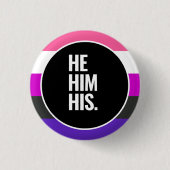 Genderfluid-Stolz Button (Vorderseite)