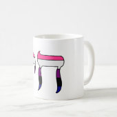 Genderfluid-Stolz-Flagge Chai Kaffeetasse (VorderseiteRechts)
