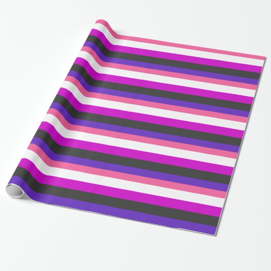GENDERFLUID STOLZ-FLAGGE GESCHENKPAPIER (Ungerollt)
