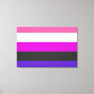 Genderfluid-Stolz-Flagge Leinwanddruck