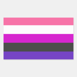 Genderfluid-Stolz-Flagge Rechteckiger Aufkleber
