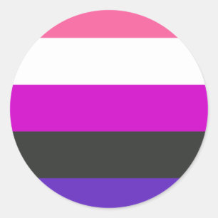 Genderfluid-Stolz-Flagge Runder Aufkleber