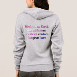 Genderfluid Stolz - Geburtsort: Erde. Rasse: Mensc Hoodie