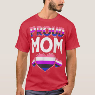 Genderfluid Stolz Mama Menschenrechte Queer Stolz T-Shirt