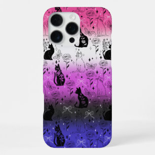 Genderfluid Stolz Schwarze Katze - Mystische Hexer iPhone 16 Pro Max Hülle