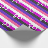 GENDERFLUID STOLZ UND SYMBOL GESCHENKPAPIER (Ecke)