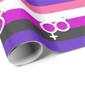 GENDERFLUID STOLZ UND SYMBOL GESCHENKPAPIER (Rolleneckpunkt)