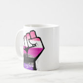 Genderfluid Stolzfaust Kaffeetasse (Vorderseite Links)
