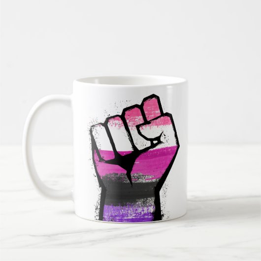 Genderfluid Stolzfaust Kaffeetasse (Links)