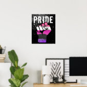 Genderfluid Stolzfaust Poster (Heimbüro)