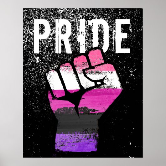 Genderfluid Stolzfaust Poster (Vorne)