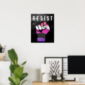 Genderfluid Stolzfaust Poster (Heimbüro)