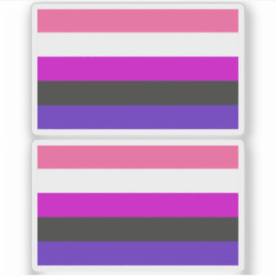 Genderfluid-Stolzflagge Aufkleber