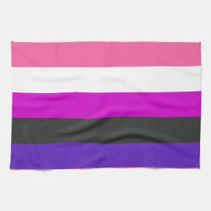 Genderfluid-Stolzflagge Geschirrtuch