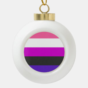 Genderfluid-Stolzflagge Keramik Kugel-Ornament